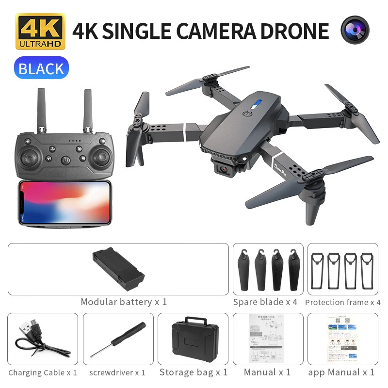 Drone Cinematic - E88 Pro Drone Lipat Cerdas Mendukung