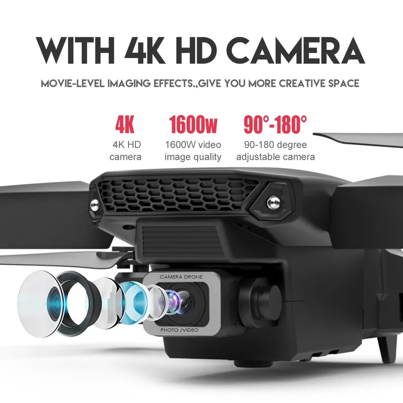 E88 Pro Drone Lipat Cerdas Men - Drone Cinematic ulasan dan harga