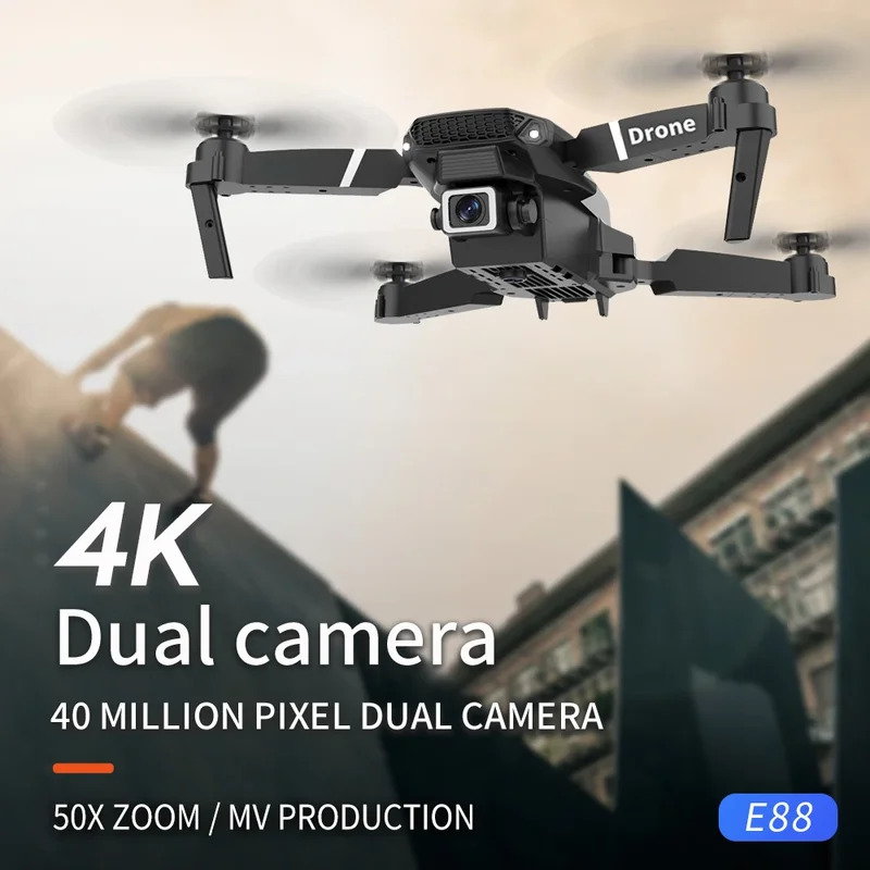 E88 Pro Drone Lipat Cerdas Men - Drone Cinematic ulasan dan harga