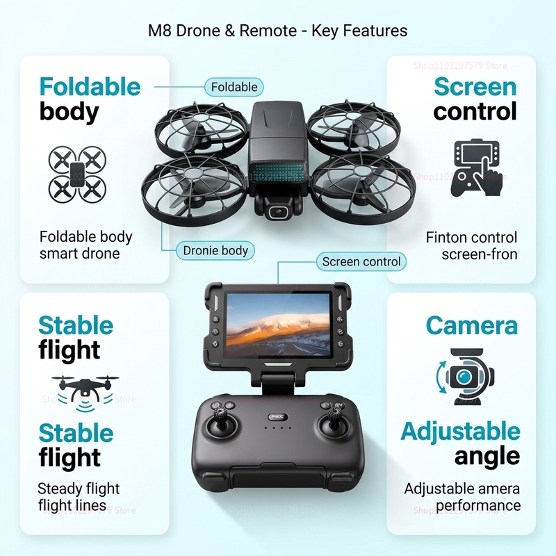 Drone Baru M8 GPS 8K Profesion - Drone Multispectral ulasan dan harga